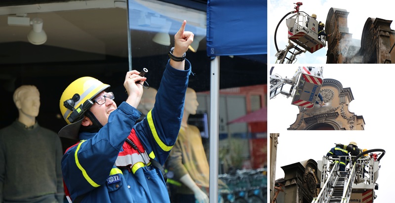 Leica-THW_Augsburg_Messprismen werden angebracht